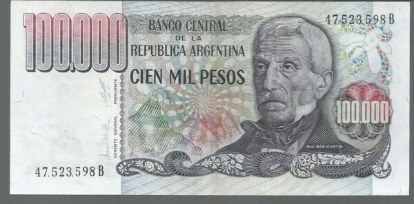 ARGENTINA  100000 PESOS BOT 2504a