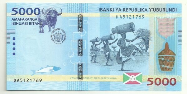 BURUNDI 5000 FRANCS 2015 UNC P 53