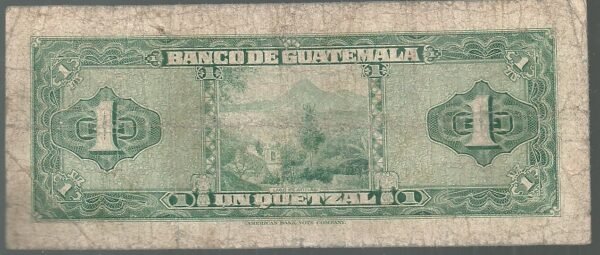 Guatemala 1 Quetzal 29/12/1952 P24 serie J VF- - Image 2