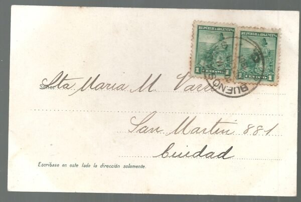 POSTAL CONVENTO SAN MAURICIO MORON F.C.O 1901 - Imagen 2