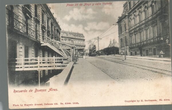 POSTAL PLAZA  25 DE MAYO Y CALLE VICTORIA 1901