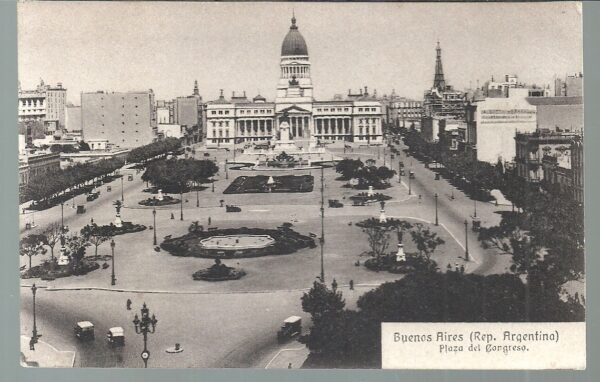 POSTAL PLAZA  DEL CONGRESO 1921