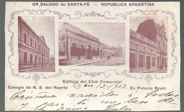 POSTAL VISTAS DE SANTA FE 1902