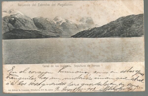 POSTAL ESTRECHO DE MAGALLANES SEPULTURA DE BARCOS