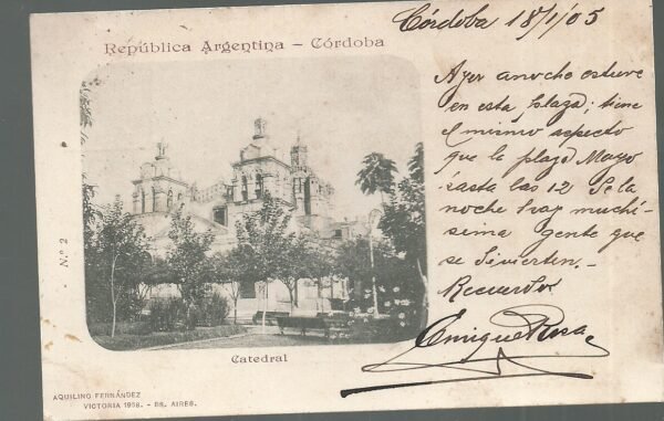 POSTAL CORDOBA CATEDRAL 1905