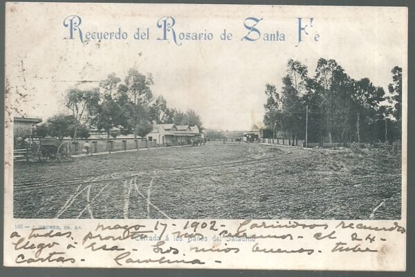 POSTAL VISTA ROSARIO SANTA FE  ENTRADA  A LOS BAÑOS DEL SALADILLO