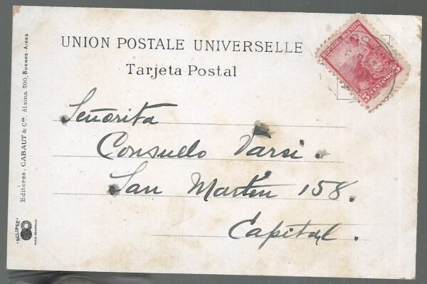 POSTAL TUCUMAN PUBLICIDAD LAIDLAWS POLVO DE TABACO RARA - Imagen 2