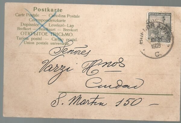 POSTAL PUBLICITARIA ZAVERIO FUMAGALLI 1904 - Imagen 2