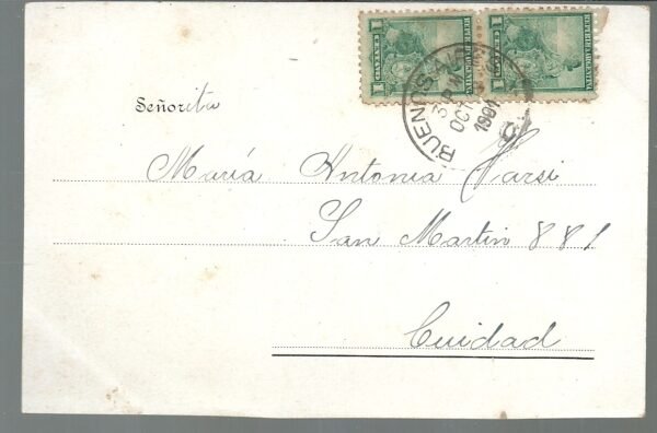 POSTAL BOLSA DE COMERCIO DE BUENOS AIRES 1901 - Imagen 2