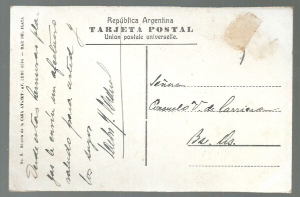 POSTAL MAR DEL PLATA PLAYA DE LOS INGLESES - Imagen 2