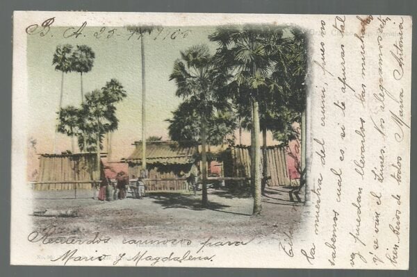 POSTAL HABITACION DE INDIOS TOBAS 1905