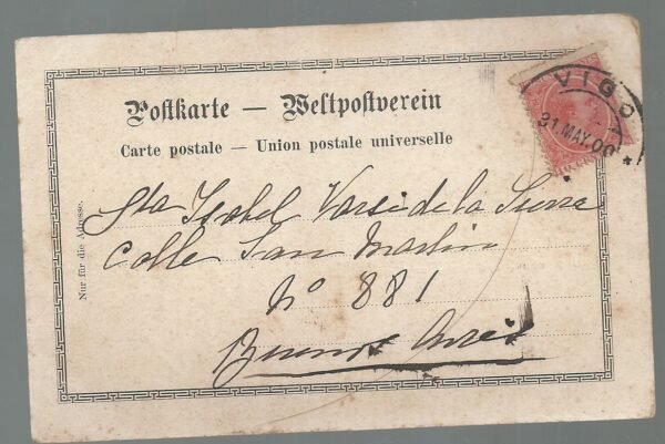 POSTAL ALEMANA BREMEN GRUSS VON BORD DES DAMPFERS - Imagen 2