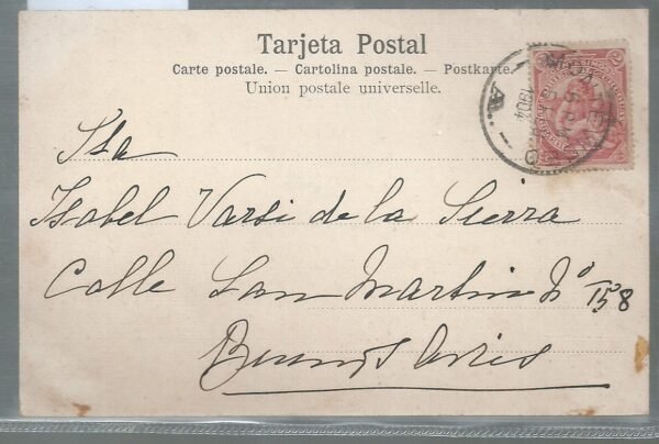 POSTAL URUGUAY ISLAS DE FLORES LAZARETO 1904 - Imagen 2