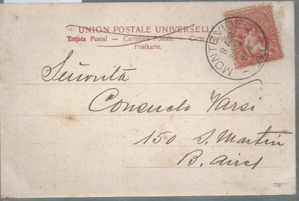 POSTAL MONTEVIDEO CALLE URUGUAY - Imagen 2