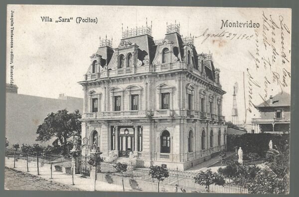 POSTAL MONTEVIDEO VILLA SARA POCITOS  1902