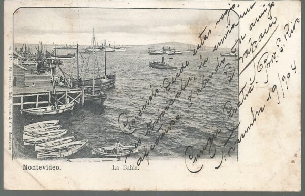 POSTAL MONTEVIDEO LA BAHIA 1904