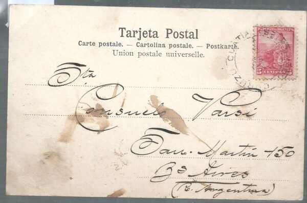 POSTAL MONTEVIDEO LA BAHIA 1904 - Imagen 2