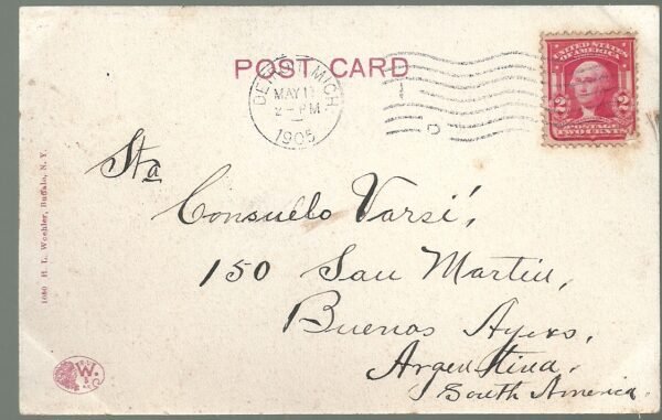 POSTAL USA CAPITOL SQUARE DETROIT MICH 1905 - Imagen 2