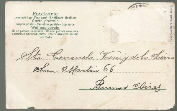 POSTAL perros de caza foxhound antigua 1904 - Imagen 2