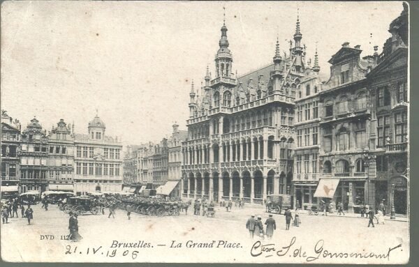 POSTAL BELGICA BRUSELAS LA GRAN PLAZA