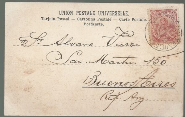 POSTAL MONTEVIDEO EL CABILDO 1903 - Imagen 2