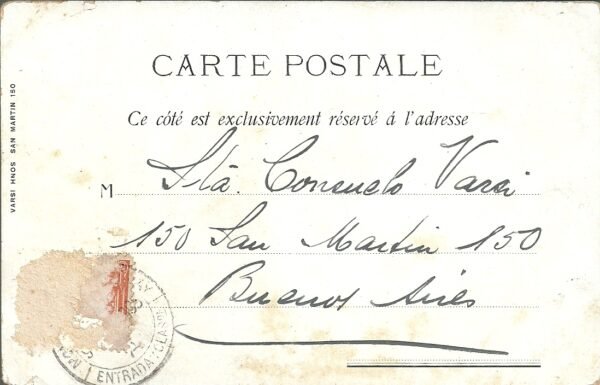 POSTAL DAMA ANTIGUA 1905 - Image 2