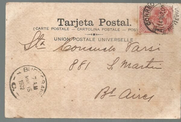 POSTAL MONTEVIDEO EL JURAMENTO DE LOS 33 1902 - Imagen 2