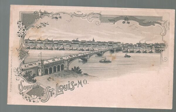 POSTAL USA ST. LOUIS MO RIO MISSISIPI EL PUENTE