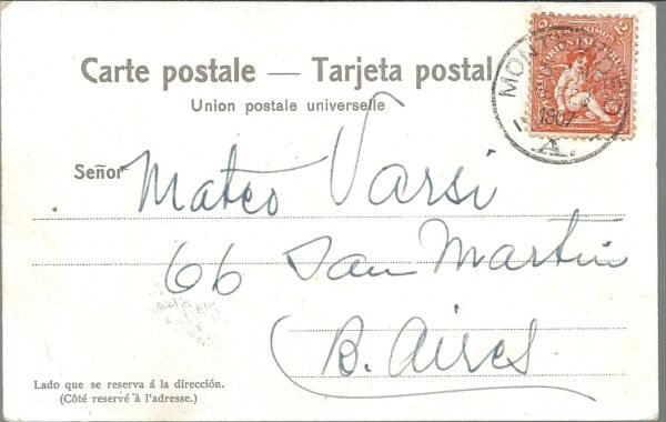 POSTAL MONTEVIDEO PARQUE URBANO  EL CASTILLO 1902 - Imagen 2