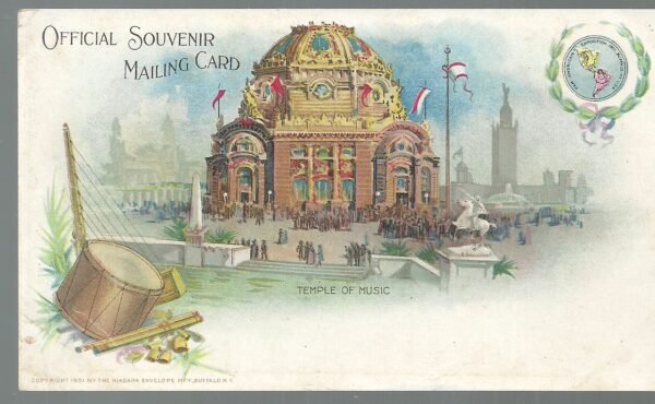 POSTAL USA OFICIAL SOUVENIR TEMPLO DE MUSICA 1898