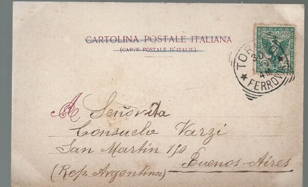 POSTAL ITALIA TORINO LA CITTADELLA 1901 - Imagen 2