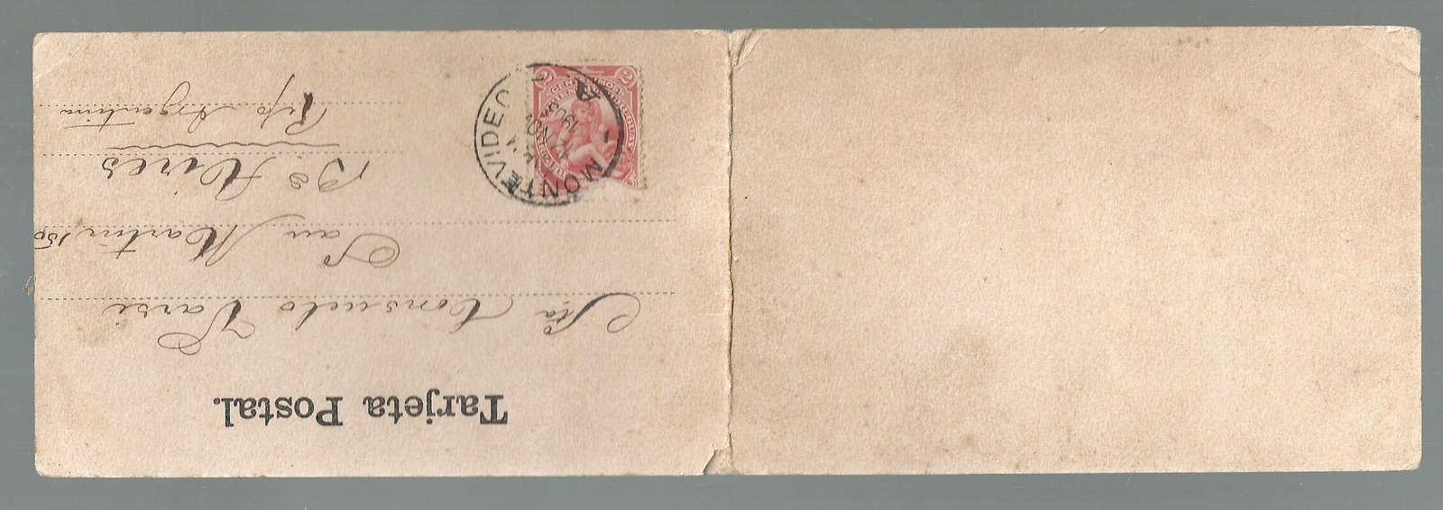 POSTAL MONTEVIDEO VISTA 1903 COSTA - Imagen 2