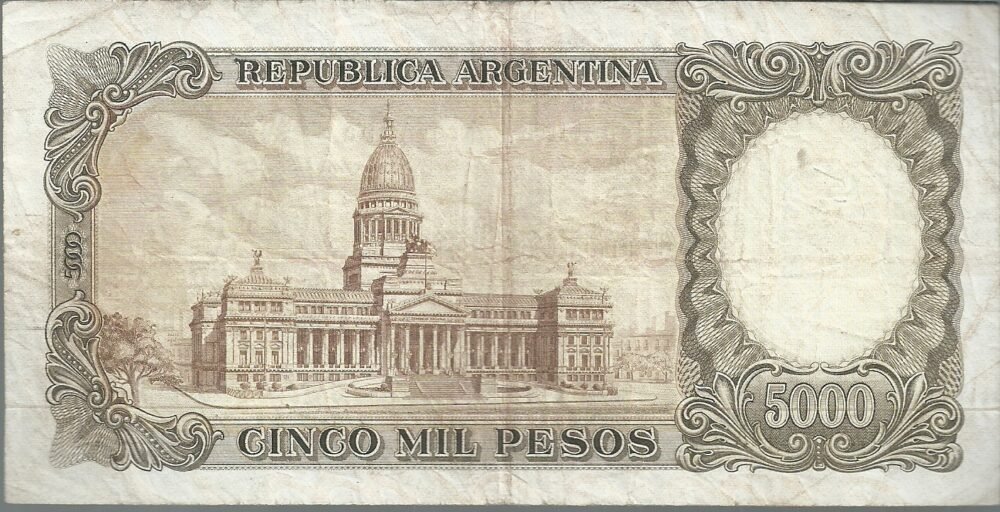 ARGENTINA 5000 PESOS MN BOT 2182 VF - - Imagen 2