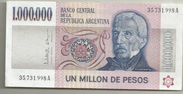 ARGENTINA 1000000 PESO LEY  BOT 2513 UNC