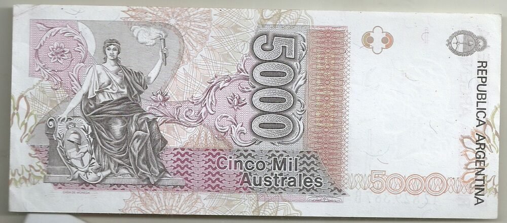 ARGENTINA 5.000 AUSTRALES BOT 2868 UNC - Imagen 2