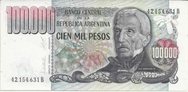 ARGENTINA 100000 PESO LEY  BOT 2504a UNC