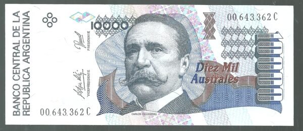 ARGENTINA 10000 AUSTRALES BOT 2883 XF+