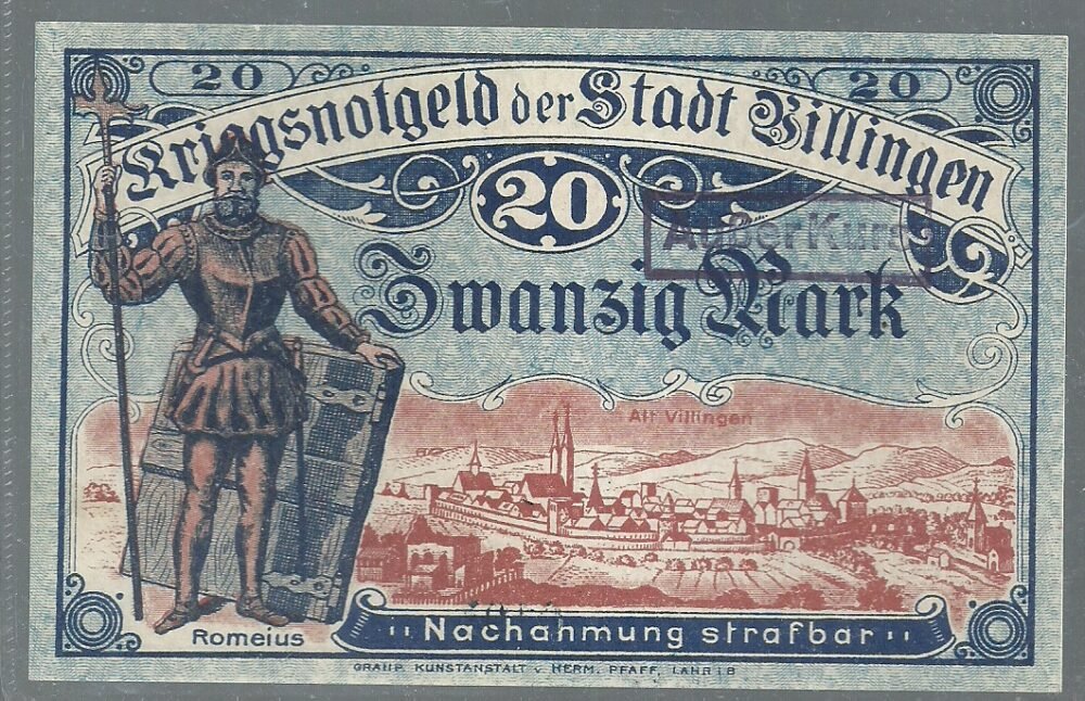 ALEMANIA 20 MARK GROSSNOTGELD VILLINGEN 1918