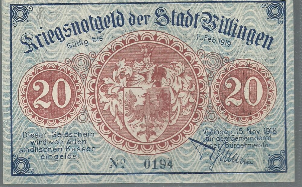 ALEMANIA 20 MARK GROSSNOTGELD VILLINGEN 1918 - Imagen 2
