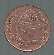 BOTSWANA 5 THEBE 1991 KM 26 UNC - Imagen 2