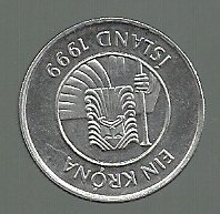 ISLANDIA 1 KRONA 1999 KM 27a UNC - Imagen 2
