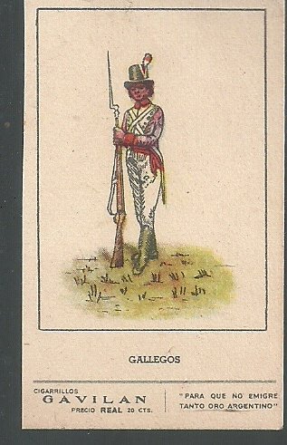 FIGURITA CIGARRILLOS GAVILAN SOLDADO GALLEGOS