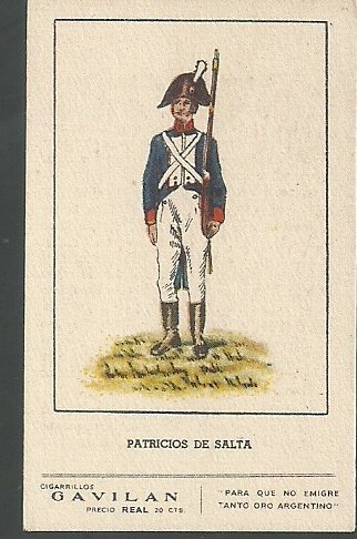 FIGURITA CIGARRILLOS GAVILAN PATRICIOS DE SALTA