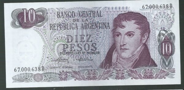 ARGENTINA 10 PESOS LEY BOT 2356 XF++