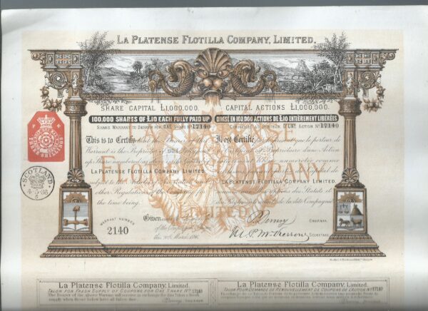 ARGENTINA LA PLATENSE FLOTILLA COMPANY, LIMITADA 1886
