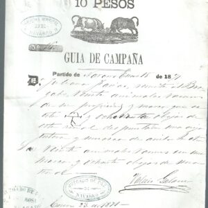 GUIA DE CAMPAÑA PARTIDO DE NAVARRO 1871