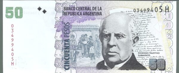 ARGENTINA CONVERTIBLE CURSO LEGAL 50 PESOS BOT 3631 UNC