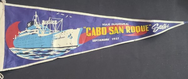 BANDERIN VIAJE INAUGURAL CABO SAN ROQUE - SANTOS