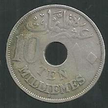 EGIPTO 10 MILLIEMES 1917 KM 316