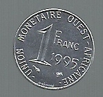 AFRICA DEL OESTE 1 FRANCS 1995